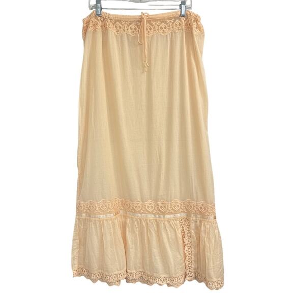 New Free People Intimately Morning Call Half Slip On Peach Skirt Size Small - Picture 4 of 8